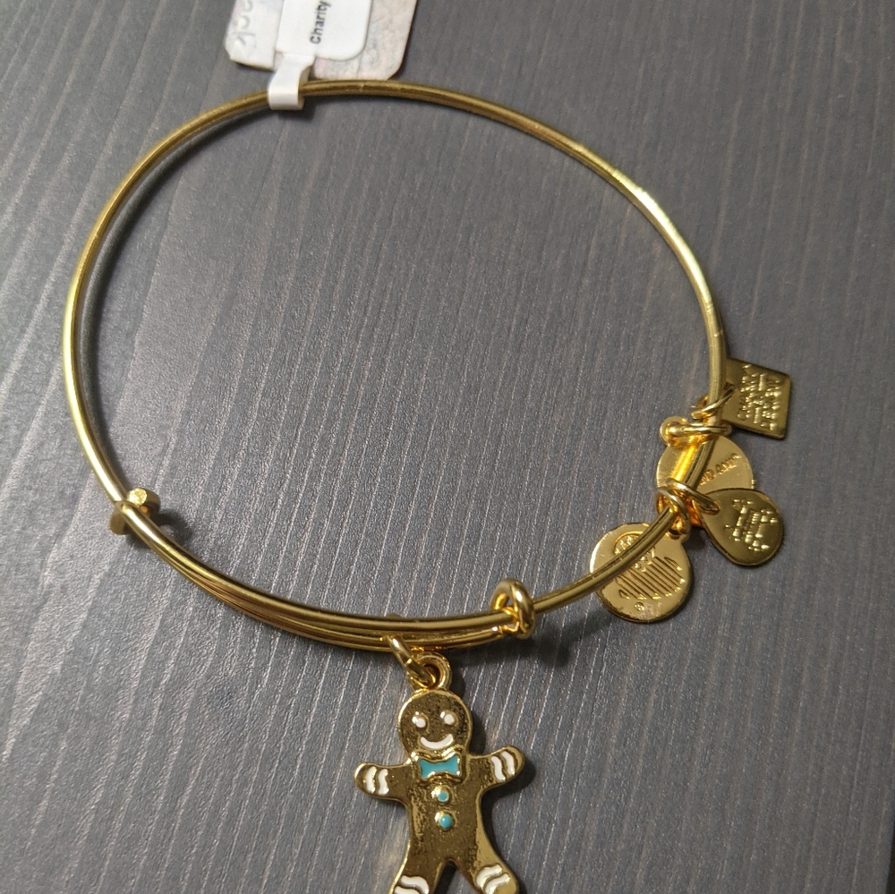 Alex and Ani Gingerbread Man Bracelet